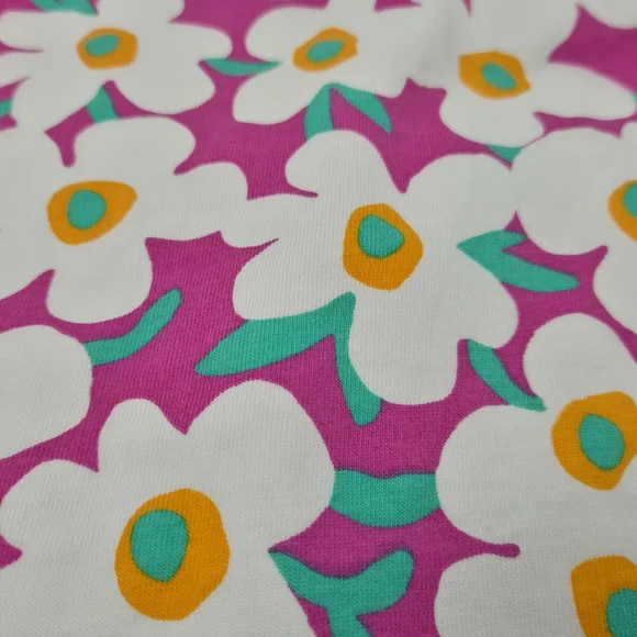 Hanna Anderson Floral Pocket Dress | Pink Retro‎ Daisy Cotton Twirl Dress Sz 10 - Picture 9 of 10